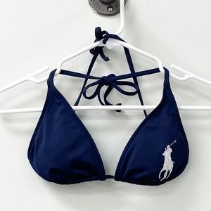 Ralph Lauren Large Polo Logo String Bikini Set